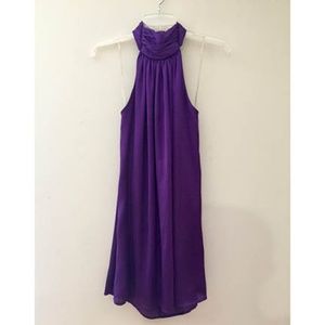 💕NEW💕Forever 21 Purple Silk Halter Mini Dress